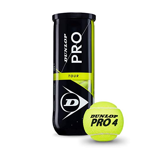 DUNLOP Pro Tour Lot de 3 balles de Tennis Unisexe pour Adulte Jaune