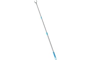 Kocpudu Wardrobe Hook Pole, New Upgrade Retractable Pole Hook, Retractable Clothing Reach Pole, Refined and Durable, Hanger Pole Suitable for Wardrobe, Clothesline, Closet Hook, Clothes Rail (Blue)