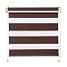 Produktbild TODAMI Duo-Rollo Klemmfix Schnellmontage ohne/mit Bohren Doppelrollo Jalousie 80x110 cm (BxL) Braun