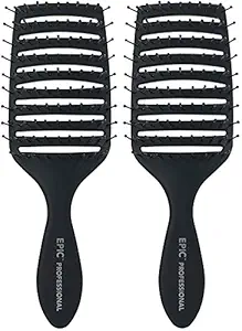 Epic Professional Quick Dry Hair Brush (Black)?2 Pack