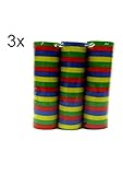 Luftschlangen Luftschlangen - 3 Pakete 3er Set - 18 Abrisse / 4m