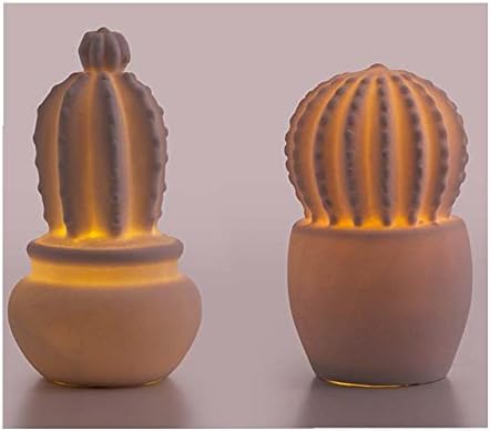 1PC Ceramic CACTUS lamp led light, original and decorative! cactus lamp, cactus decorations, cactus fairy lights, cactus gifts
