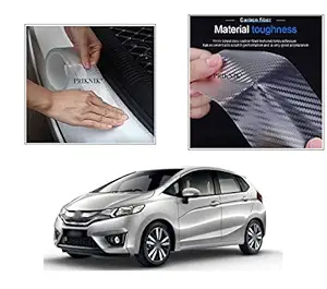 PRIKNIK Car Door Transparent Carbon Fiber Seal Strip Door Edge Guard Bumper Cover Strips Entry Sill Scuff Plate Anti-Scratch (1.9 Inch x 5metre) Compatible with Honda Jazz