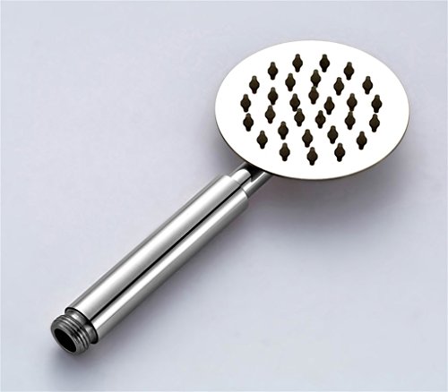 Preisvergleich Produktbild shower head Handbrause-Regenduschkopf + Schlauch des Edelstahlbadezimmer-Quadratischen Handbrausekopfs (Farbe : Runden, Größe