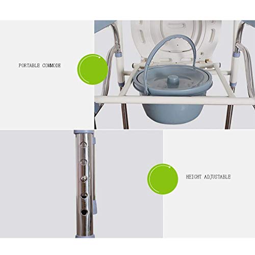 Preisvergleich Produktbild LF Edelstahl Klappstuhl Höhe Verstellbaren Toilettensitz Für Schwangere und Ältere Menschen Geeignet