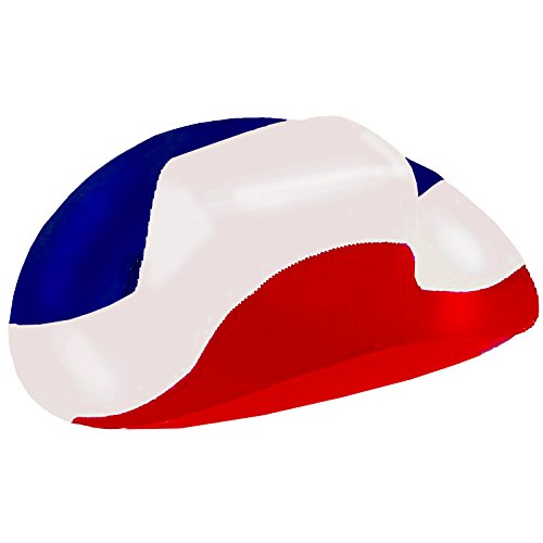 BRUBAKER Cowboyhut in den Nationalfarben Frankreichs Kroatiens und der Niederlande – Blau Weiß Rot