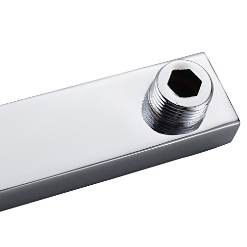 Auralum® 35cm Brausearm Wandarm Duscharm für Kopfbrause Regendusche Duschbrause Messing Zulaufarm Deckenzulauf Dusche verchromt - 4