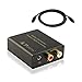 Price comparison product image Portta Audio Converter Digital Coaxial or Toslink to Analog Support Headphone Speaker outputs with 1.8m TOSLINK Cable 2 Channel LPCM CH2.0 without Decode Function Plastic Case for DVD Player Speaker earphone etc