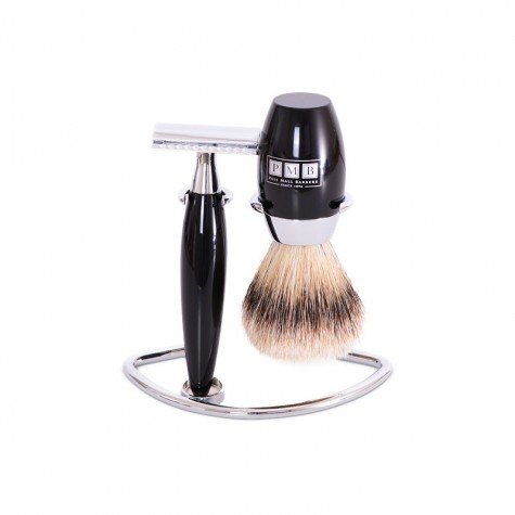 Pall Mall Barbers, Since 1896 | Trafalgar London Razor Set, Black Resin