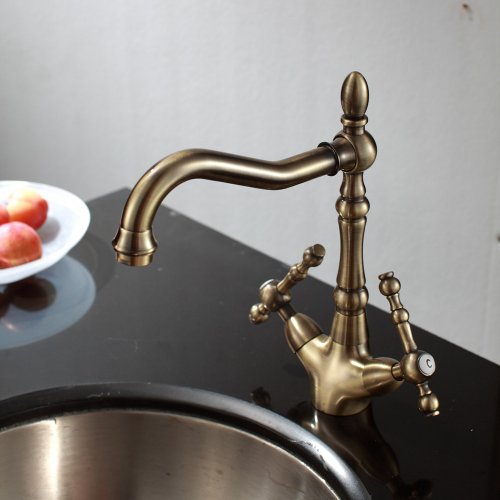Enki traditionellen georgianischen Stil Antik Bronze Messing Küche Wasserhahn Victoria - 2