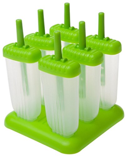 Rainbow Fox 6 St. ijs lollies stieleisformen eisformen beste ijscrème vormen Groen vierkant - 5