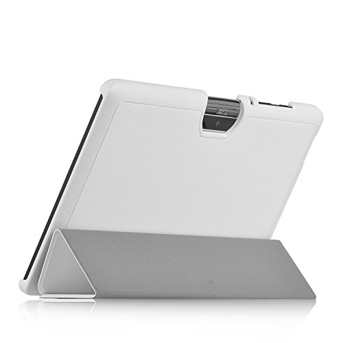 Acer Iconia One 10 B3-A30 Hülle, IVSO Ultra Schlank Superleicht Ständer Slim Leder zubehör Schutzhülle für Acer Iconia One 10 (B3-A30) 25,7 cm (10,1 Zoll HD) Tablet-PC perfekt geeignet (Weiß) - 7