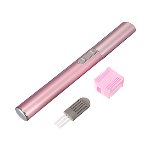 Pixnor Women Electric Facial Hair Eyebrow Trimmer Razor Blade (Pink)