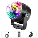 Luces Discoteca OMERIL Bola Discoteca con 4M Cable USB, LED Giratoria Luz...