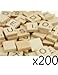 Price comparison product image Gen 200scrabble 200 Wood Scrabble Tiles Wooden Black Numbers Letters Board Crafts UK Ne, Colour