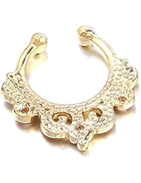 vcmart 1Faux Fake Tribal Swirl Septum Nase Wechselrahmen Kleiderbügel Ringe Ohrstecker Body Jewelry