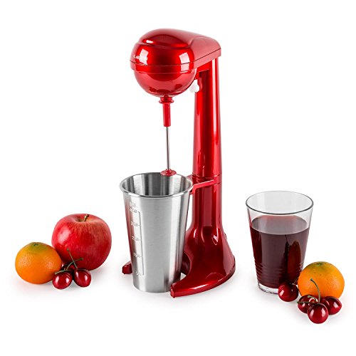 Klarstein • Manhattan • Drink-Mixer • Getränkemixer • Mini-Standmixer • Milkshake Maker • 65 Watt • bis zu 25.000 Umdrehungen pro Minute • 450 ml Fassungsvermögen • Edelstahl-Mixbecher • Becherhalterung • Cocktail Shaker • Smoothies • Sahne • Eischnee • rot - 2