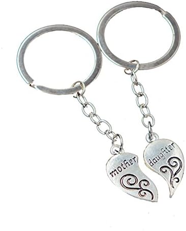 Bing Stars Mum Mother Daughter BFF Best Friend Heart Charm Keychain Keyring Mother's Day Gifts