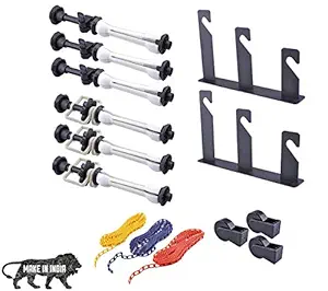 Shivnora Photography Backdrop Background Chain Pulley 3 Roller Wall Mounting Background Support System Without Pipe for Cloth and Paper Backdrop