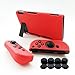 Produktbild Hikfly Silikon Gel Rutschfester Handgriff Anti-Rutsch Abdeckung Haut Schutz Kits für Nintendo Switch Konsolen und Joy-Con Controller Mit 8pcs Silikon Gel Daumengriffe Caps (Rot)