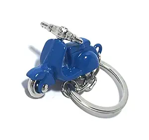 Aksica Activa Metal Keychain and Keyring (Blue)