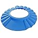 PIXNOR Soft EVA Waterproof Baby Kids Shower Bathing Shampoo Cap Hat Protector (Blue)