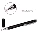 Produktbild Everything4less-UK - Universal Mini Jot Fine Point Stylus Pen für iPhone 6, 6 Plus, 5S, 5, 4S, 4, iPad 4, 3,2,1, Ipad Air, Air 2, iPad Mini, Mini 2 Mini 3, Samsung Galaxy Tab 2, Tab 3, 4 Tab, Tab A, Samsung Galaxy S2, S3, S4, S5, S6, S6 Rand, Mini, Handys, LG G3, G4, HTC Mini, M7, M8, M9, Sony Xperia z1 , z2, 23, Compact, Blackberry, Nokia, Navigationsgerät und andere Geräte mit Touchscreen + 1 zusätzliche austauschbare Kappen-Abdeckung (Black) (Schwarz)
