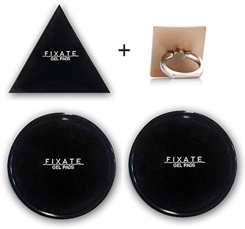 Fixate Gel Pad, Environmental Anti-Slip Magic Sticky Pad, Fixate Dashboard Pads can Stick on Glass, Wall, Car Steering Turntable, Tiles, Dashboard, Tear Off Without Trace ( 2 Round &amp; 1 Triangle Pack )
