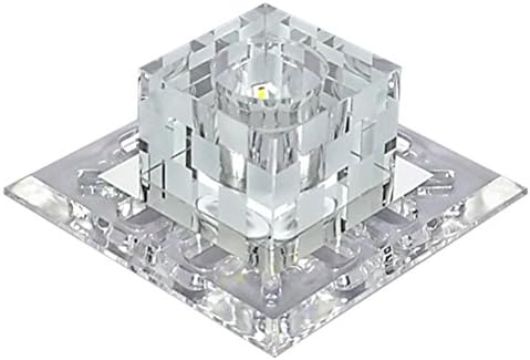 Modern Minimalist LED Ceiling Light Atmosphere Square Ceiling Lamp Simple White Acrylic Crystal Lampshade Elegant Aisle Corridor Balcony Hall Ceiling Lighting D14cm 3W Warm Light 3000K