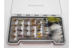 TROUTFLIES UK BOXED FISHING FLIES 40 Autumn Trout Fishing Flies - Boxed Set, GOOD VARIETY, Mixed Size NBX75