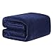 Produktbild LANGRIA Kuscheldecke Flanell Decke für Zuhause, Reise, Polyester Microfaser, Falten-Beständig, Anti-Verfärben (150x200cm, Marine)