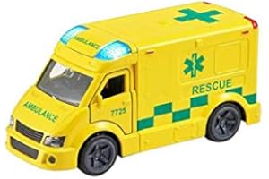 HTI Teamsterz Die-cast Emergency Response Ambulance Kids Lights & Sound - Metal Toy Vehicles Great For Children Aged 3+
