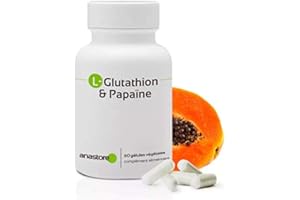 ANASTORE L - Glutathion et Papaïne * 400 mg / 60 gélules * Pureté garantie supérieure à 98%