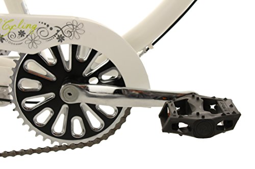 KS Cycling Damen Fahrrad Beachcruiser Cargo Bellefleur, weiß-grün, 26, 753B - 2