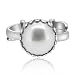 Silver Ring 6.50 Ratti NATURAL & IIGS CERTIFIED Pearl (Moti) ASTROLOGICAL GEMSTONE Adjustable SILVER RING BY ARIHANT GEMS & JEWELS RS.2300.00