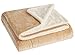 Produktbild Kuscheldecke XL Khaki 150x200cm Lammfelloptik Wohndecke Tagesdecke Decke Sherpa Ornament Flauschig Weich und Angenehm Warm Perfekt für Winter Microlight to Berber