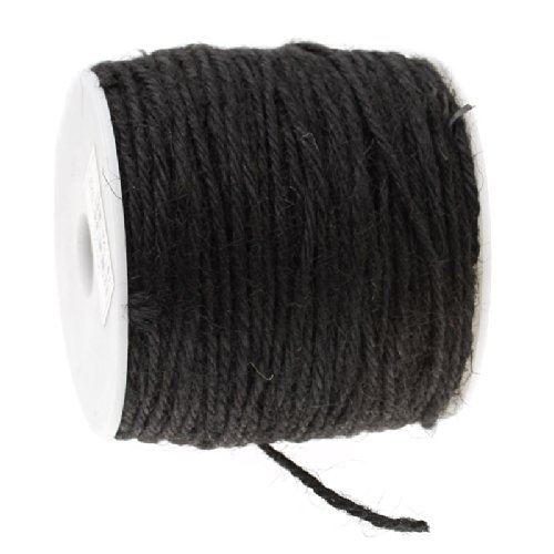 100m Jutekordel/Juteschnur schwarz 1mm - 2