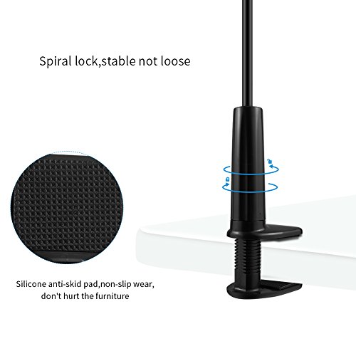 Handyhalter, LONZOTH handy halterung Schwanenhals Halter Universal StÃ¤nder fÃ¼r iPhone Smartphone Handy Tablet 360Â° Drehen (Schwarz)