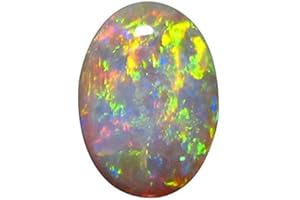 RRVGEM 8.00 Carat Natural Fire Oval Shape AAA+ Super Quality Astrological Australian Opal Loose Gemstone for Man and Woman with Lab - Certificate, LOOSE GEMSTONE, Opal