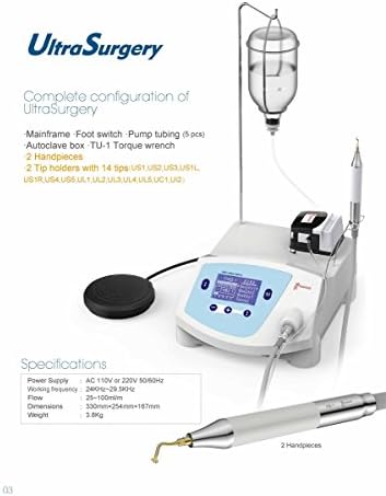 Dental Woodpecker Ultrasurgery Surgical Piezo Bone Surgery with 2 Handpiece + 14 Tips