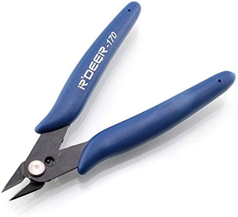 Electronic Cutting Pliers Diagonal Cutters, Flush Jaw, Anti-slip Grip for Paper Clips, Electronic Component