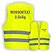 Produktbild Warnweste GELB Sicherheitsweste Weste Ordner Security Crew (Text nach Wunsch 2 Zeilig 10er Paket)