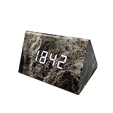 HCFKJ COOL, Moderne Digital LED 3D Tisch Schreibtisch Nacht Wanduhr Alarm Uhr Digital Clock Display (SBK)