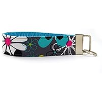 Schlüsselband aus Designer-Baumwolle & Gurtband kurz Rohling Schlüsselring