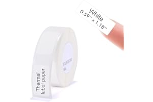 YULINCA Cinta adhesiva para NIIMBOT D11/D110/D101 impresora, 1 rollo (210 unidades en total) Etiquetas adhesivas térmicas D11 Papel impermeable antiaceite Blanco 15 * 30mm