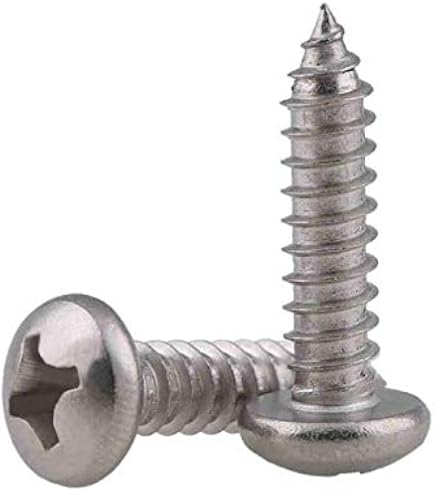 Uxcell M6x16mm Pan Head Phillips Machine Screws – 304 Stainless Steel, 10-Pack, Silver Gray, 1mm Pitch, Cross Drive