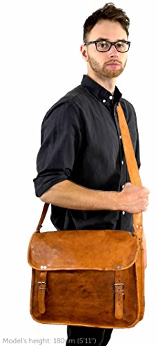 Gusti Leder nature  John 17  Umh  ngetasche Laptoptasche 17  Ledertasche Vintage Unitasche Messengerbag Lehrertasche Aktentasche Arbeitstasche Lederta