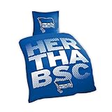 Hertha BSC Berlin Bettwäsche Stadion 135x200cm + 80x80cm (one Size, blau/weiß)