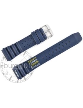Original von Buran01.com Uhrenarmband Sport Kautschuk blau 24mm Watch Strap
