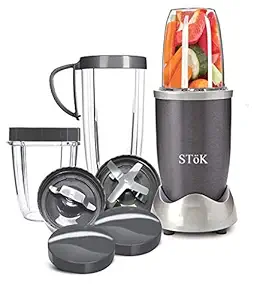 SToK ST-NB01 3 in 1 Nutri Blender/Juicer/Mixer/Grinder with Powerful Motor- 600 W (BPA Free) with 3 Different Size Jars